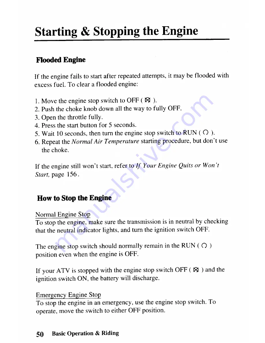 Honda TRX 250EX Sportrax 250EX Owner'S Manual Download Page 60