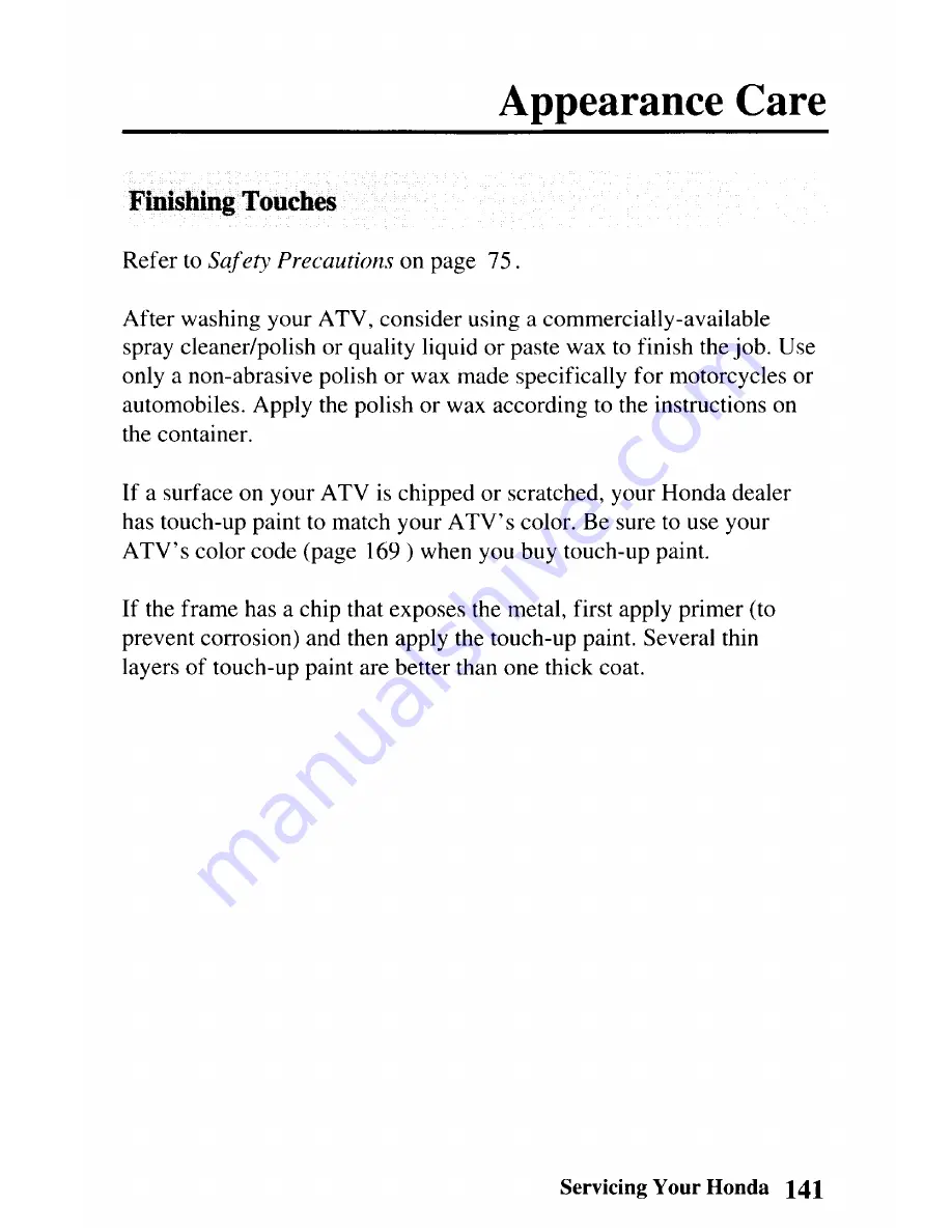 Honda TRX 250EX Sportrax 250EX Owner'S Manual Download Page 151