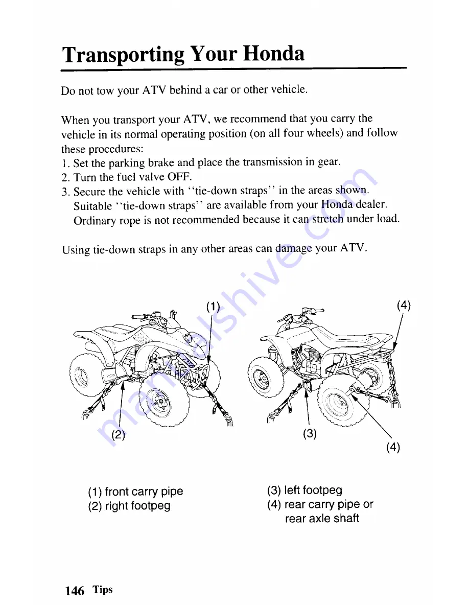 Honda TRX 250EX Sportrax 250EX Скачать руководство пользователя страница 156