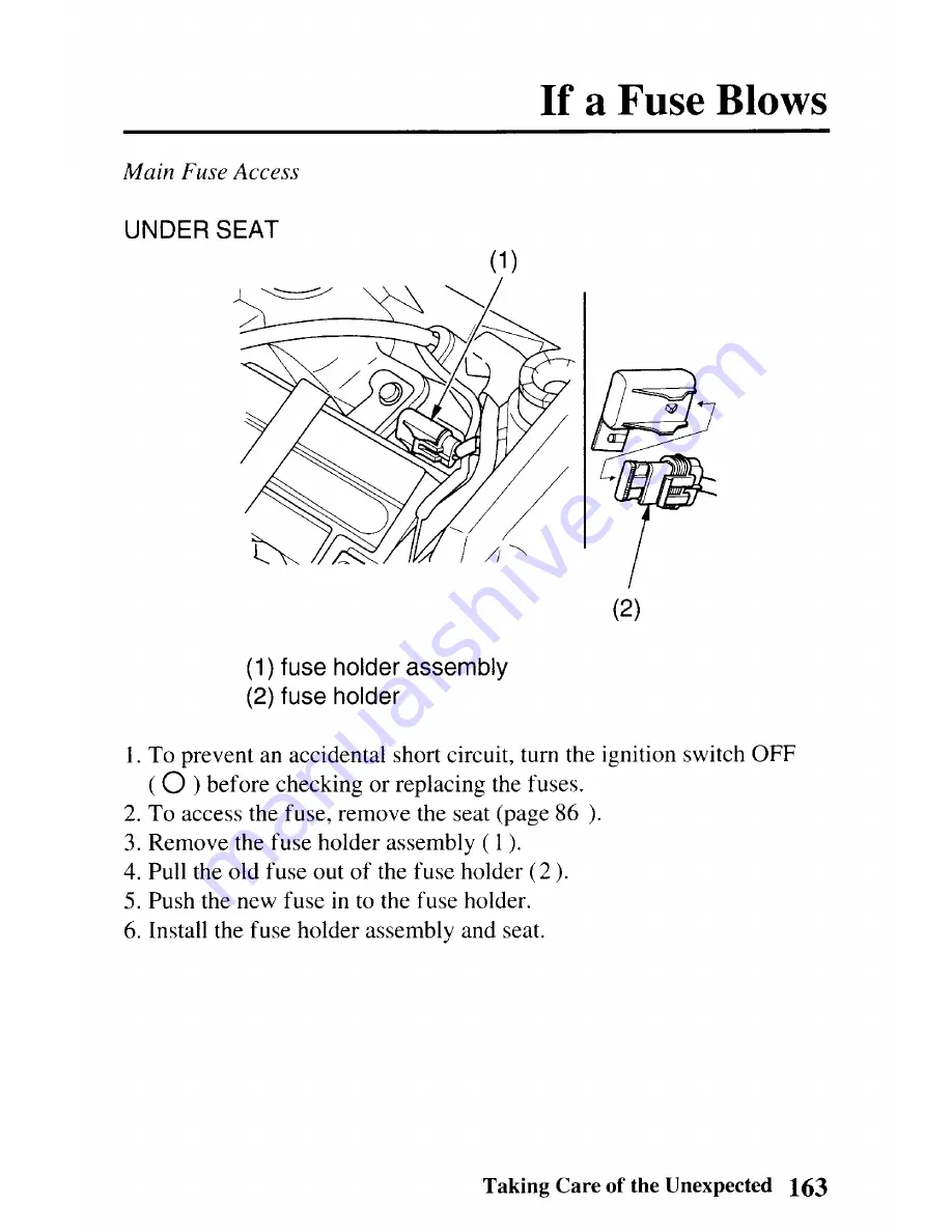 Honda TRX 250EX Sportrax 250EX Owner'S Manual Download Page 173