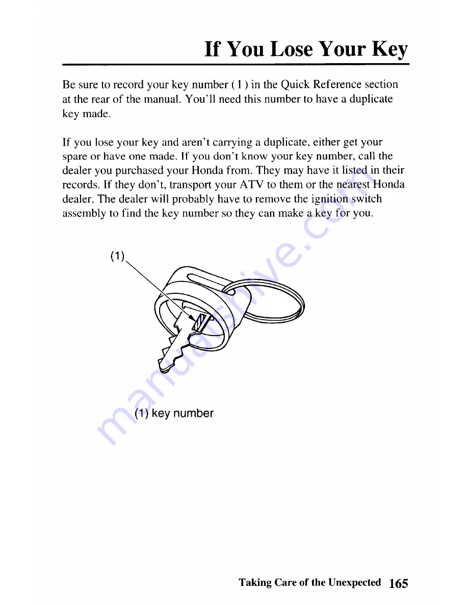 Honda TRX 250EX Sportrax 250EX Owner'S Manual Download Page 175