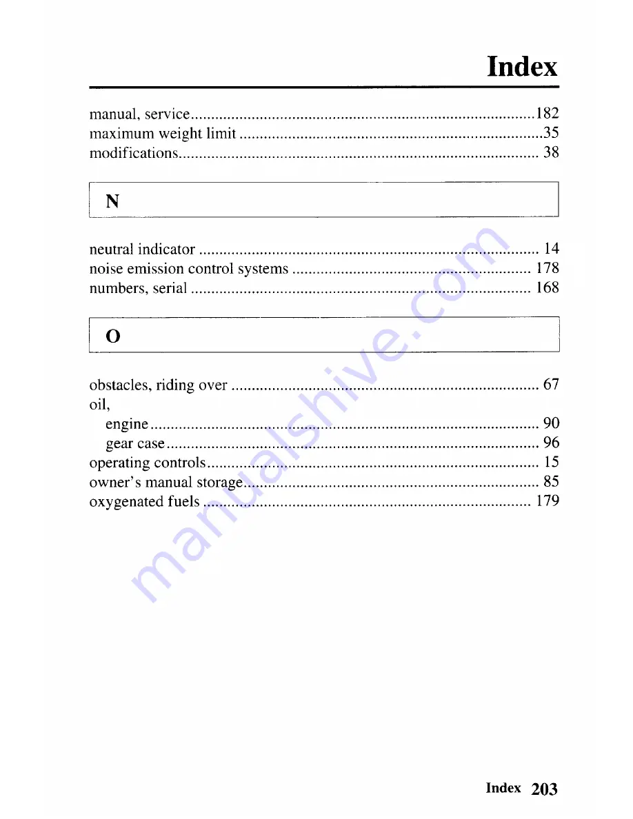 Honda TRX 250EX Sportrax 250EX Owner'S Manual Download Page 213