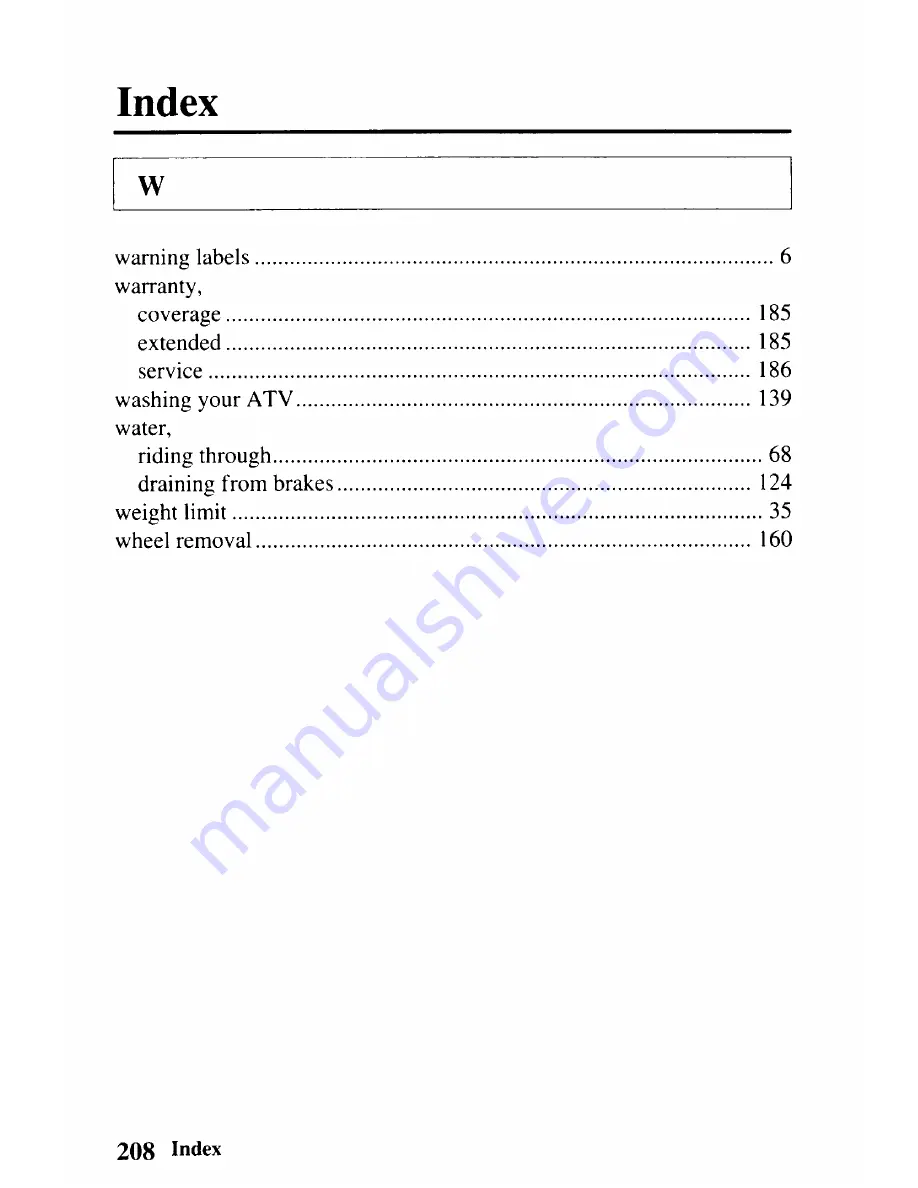 Honda TRX 250EX Sportrax 250EX Owner'S Manual Download Page 218