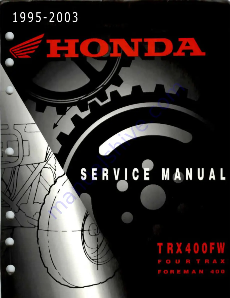 Honda TRX400FW Service Manual Download Page 1