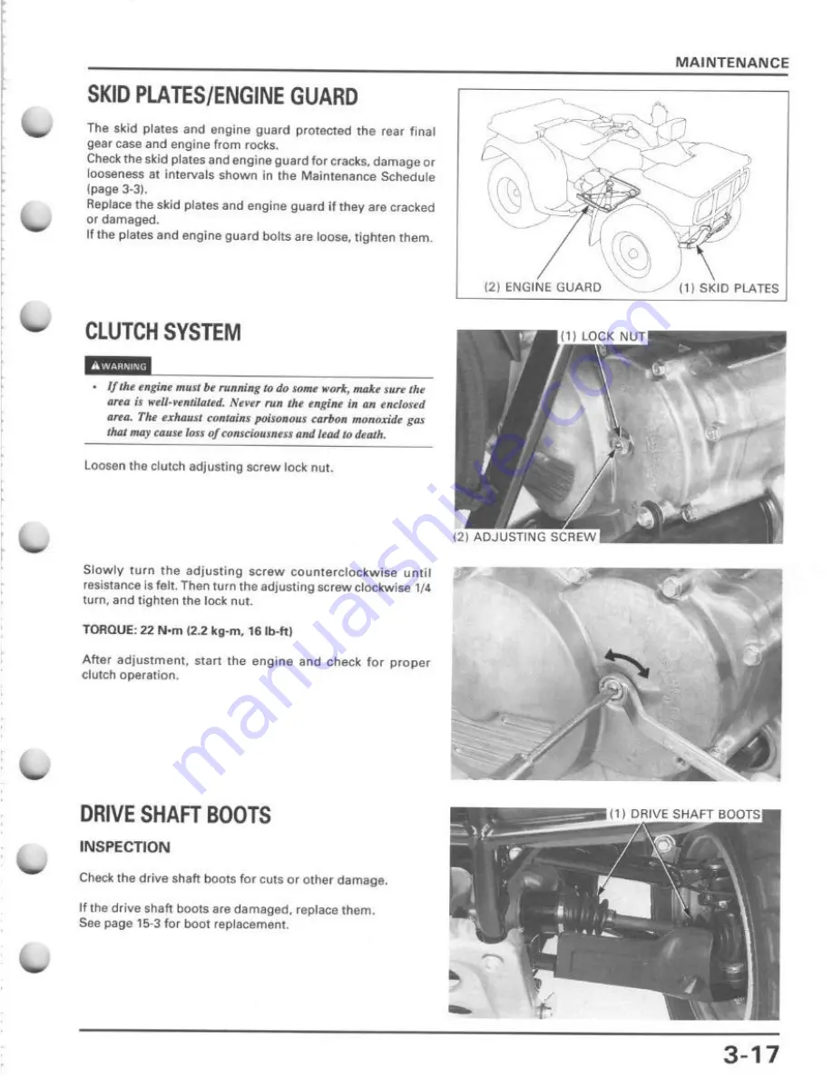 Honda TRX400FW Service Manual Download Page 61