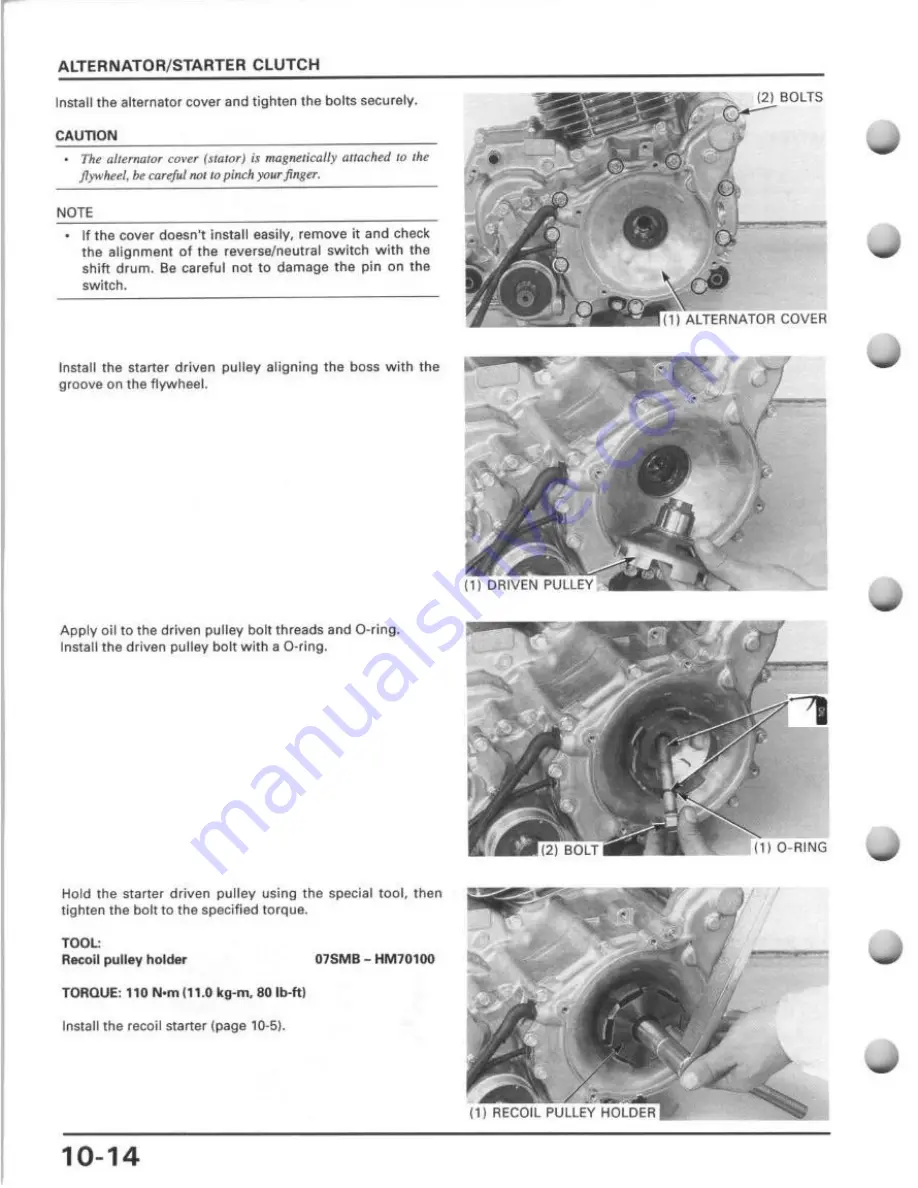 Honda TRX400FW Service Manual Download Page 182