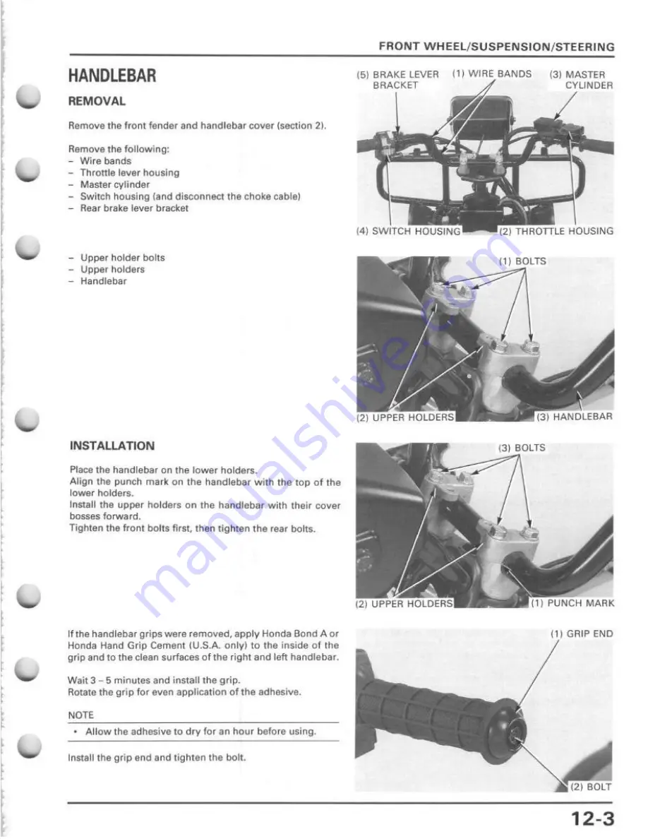 Honda TRX400FW Service Manual Download Page 205