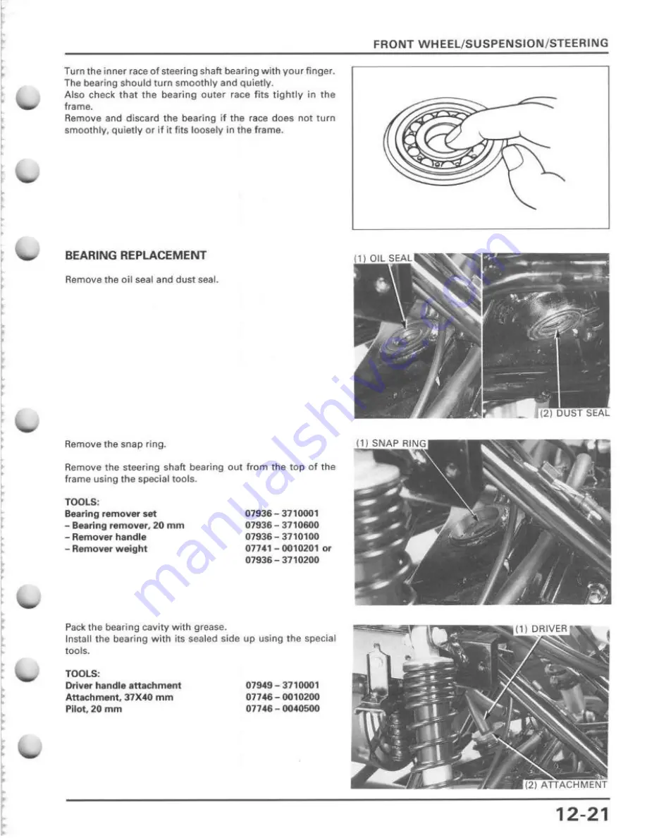 Honda TRX400FW Service Manual Download Page 223