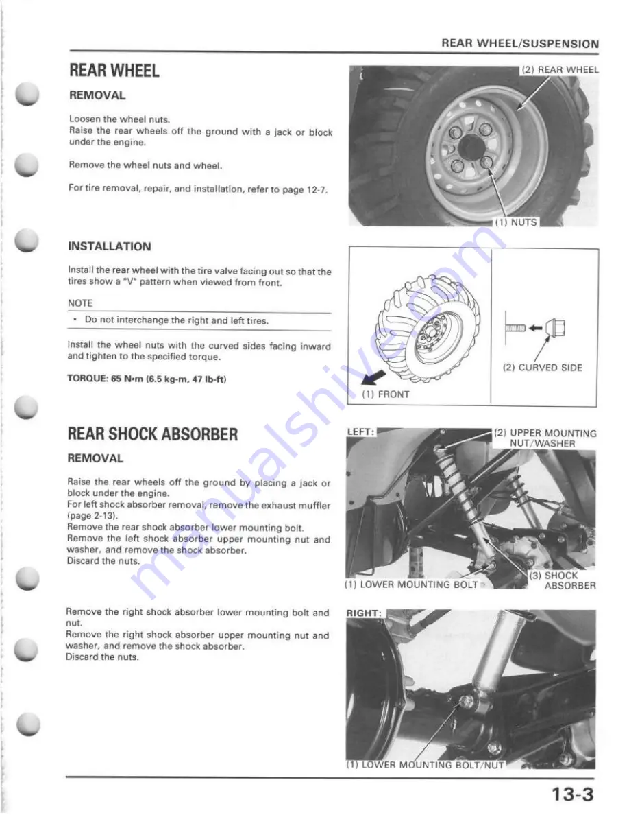 Honda TRX400FW Service Manual Download Page 233