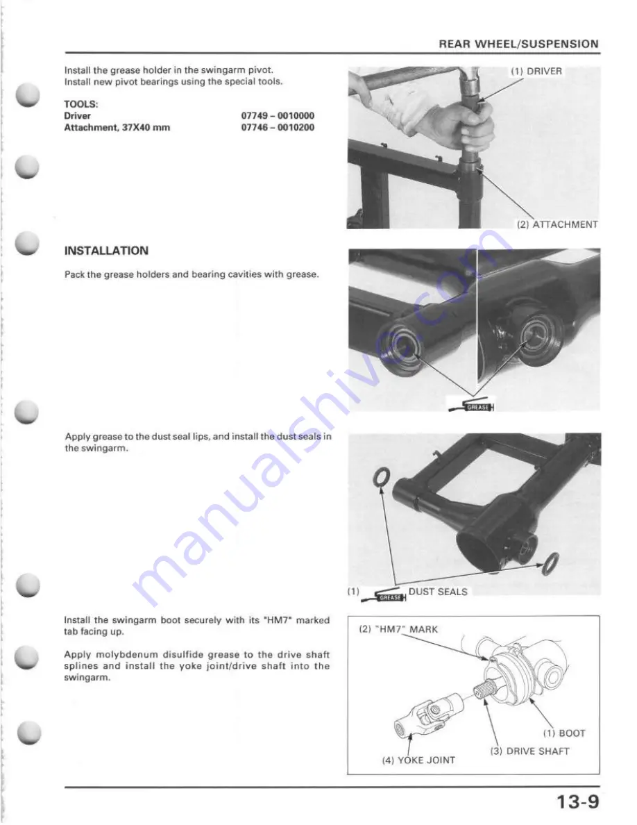 Honda TRX400FW Service Manual Download Page 239