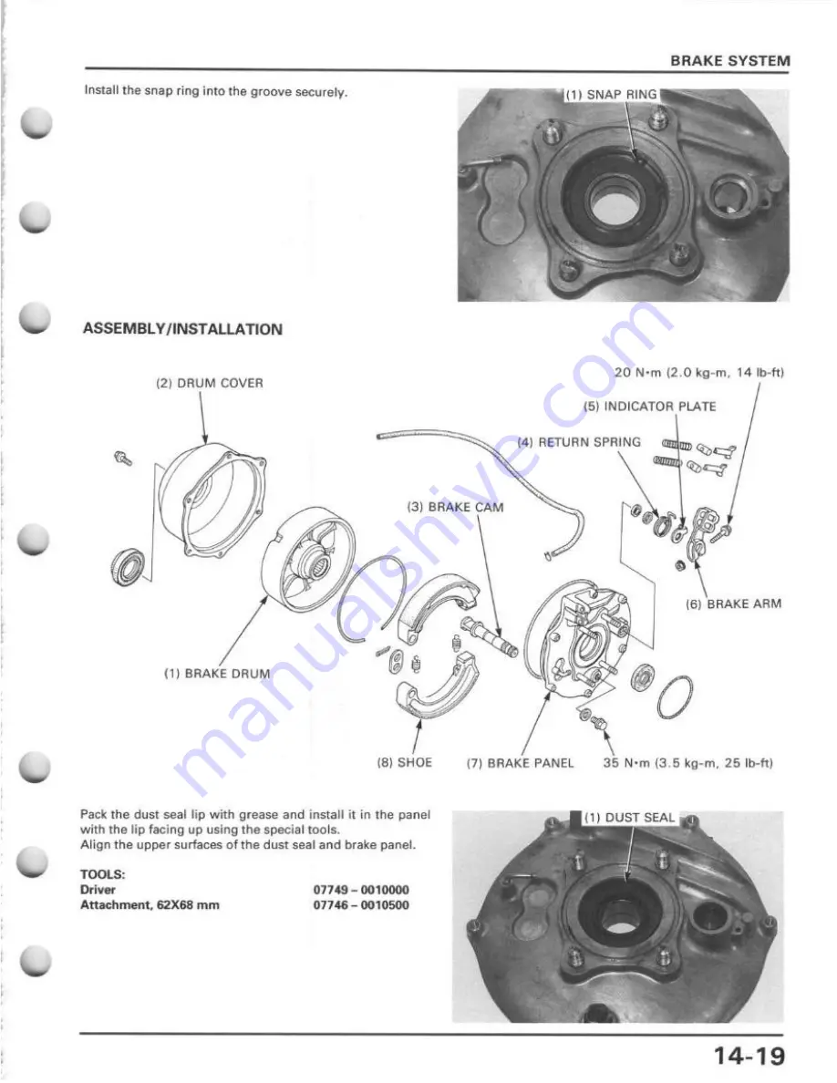 Honda TRX400FW Service Manual Download Page 261