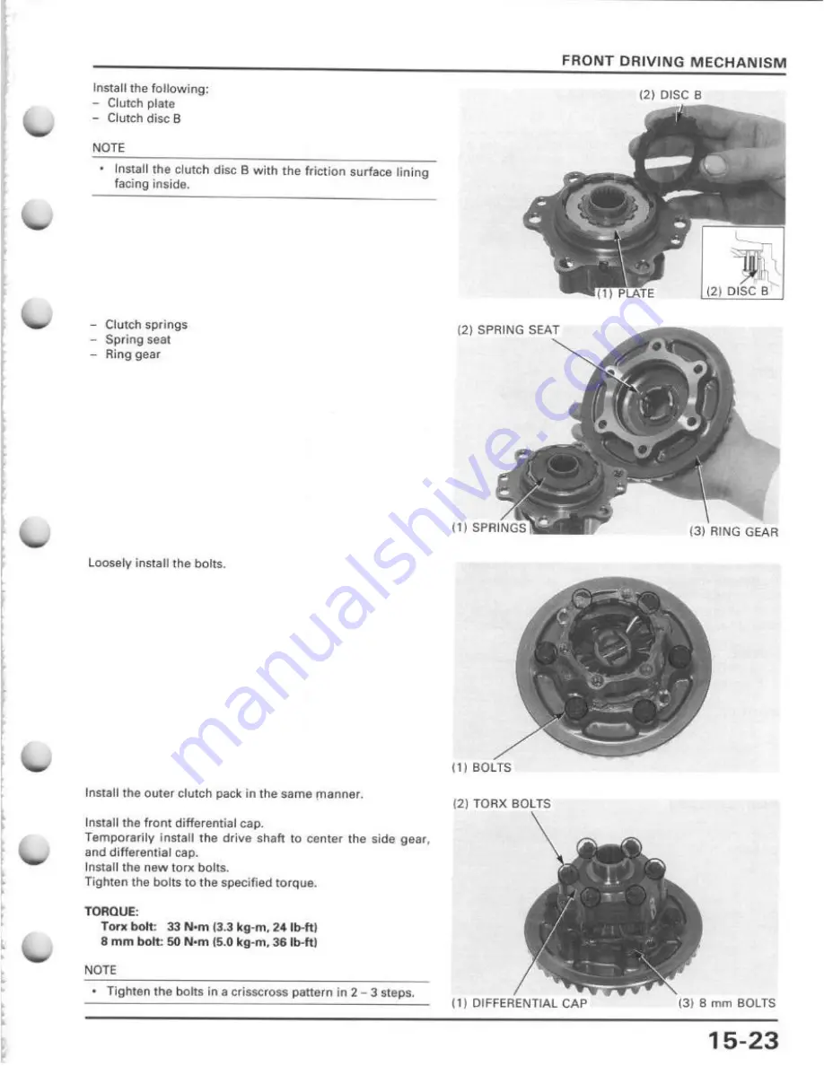 Honda TRX400FW Service Manual Download Page 291