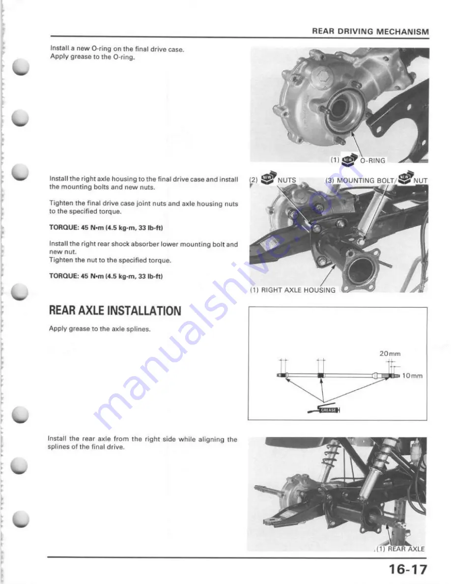 Honda TRX400FW Service Manual Download Page 313