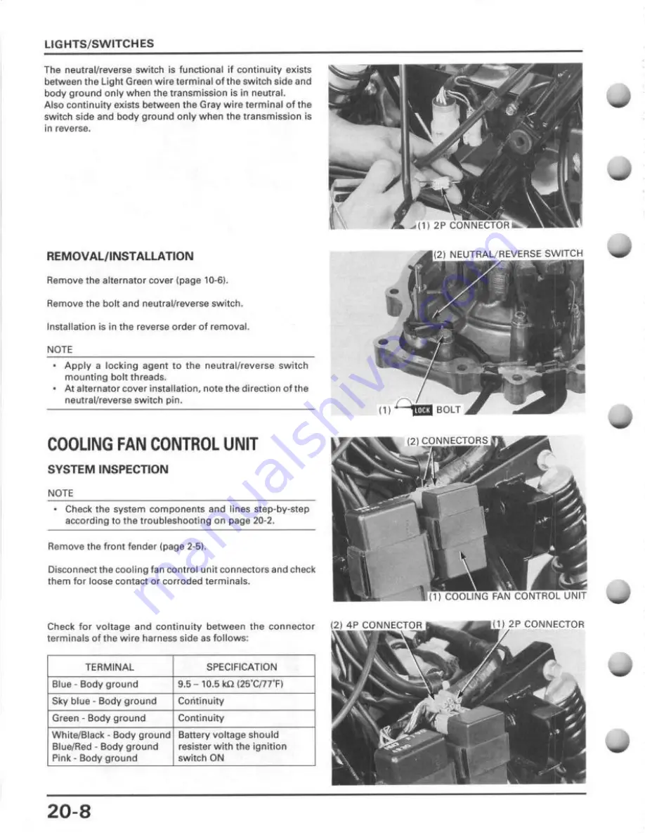 Honda TRX400FW Service Manual Download Page 356