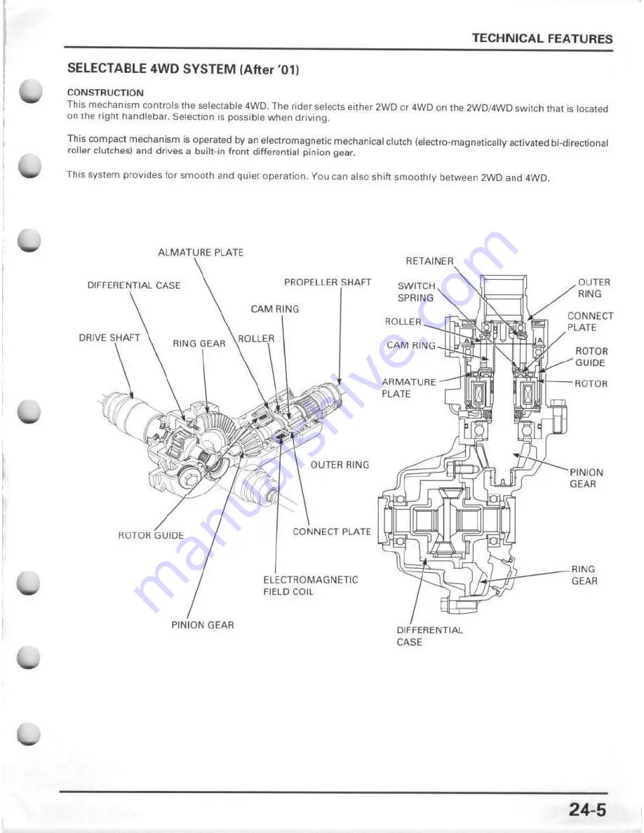 Honda TRX450ES/FE Service Manual Download Page 477