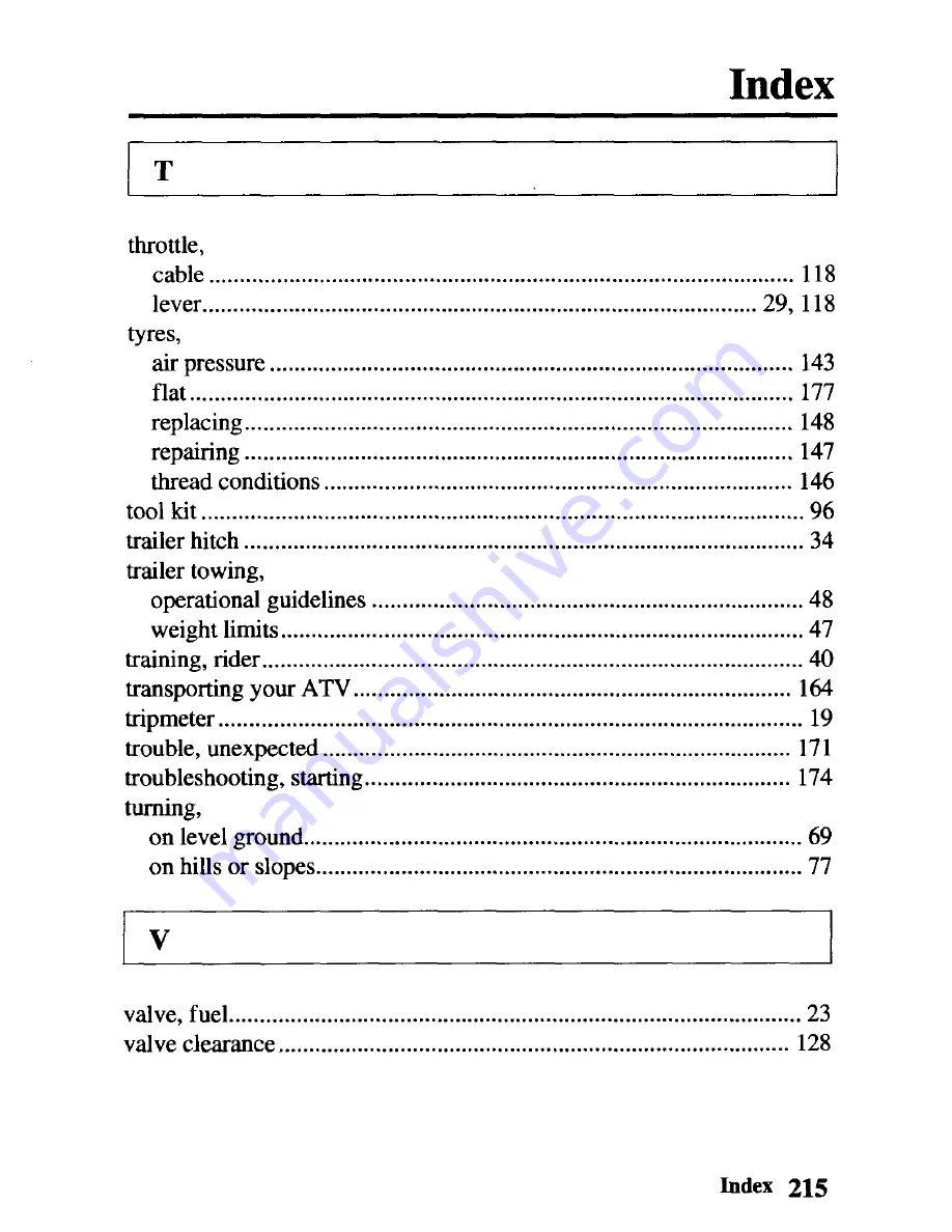 Honda TRX450FM FourTrax Foreman FM Owner'S Manual Download Page 221