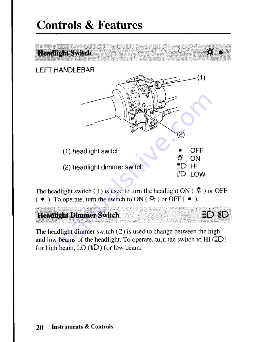 Honda TRX450R 2004 Owner'S Manual Download Page 29