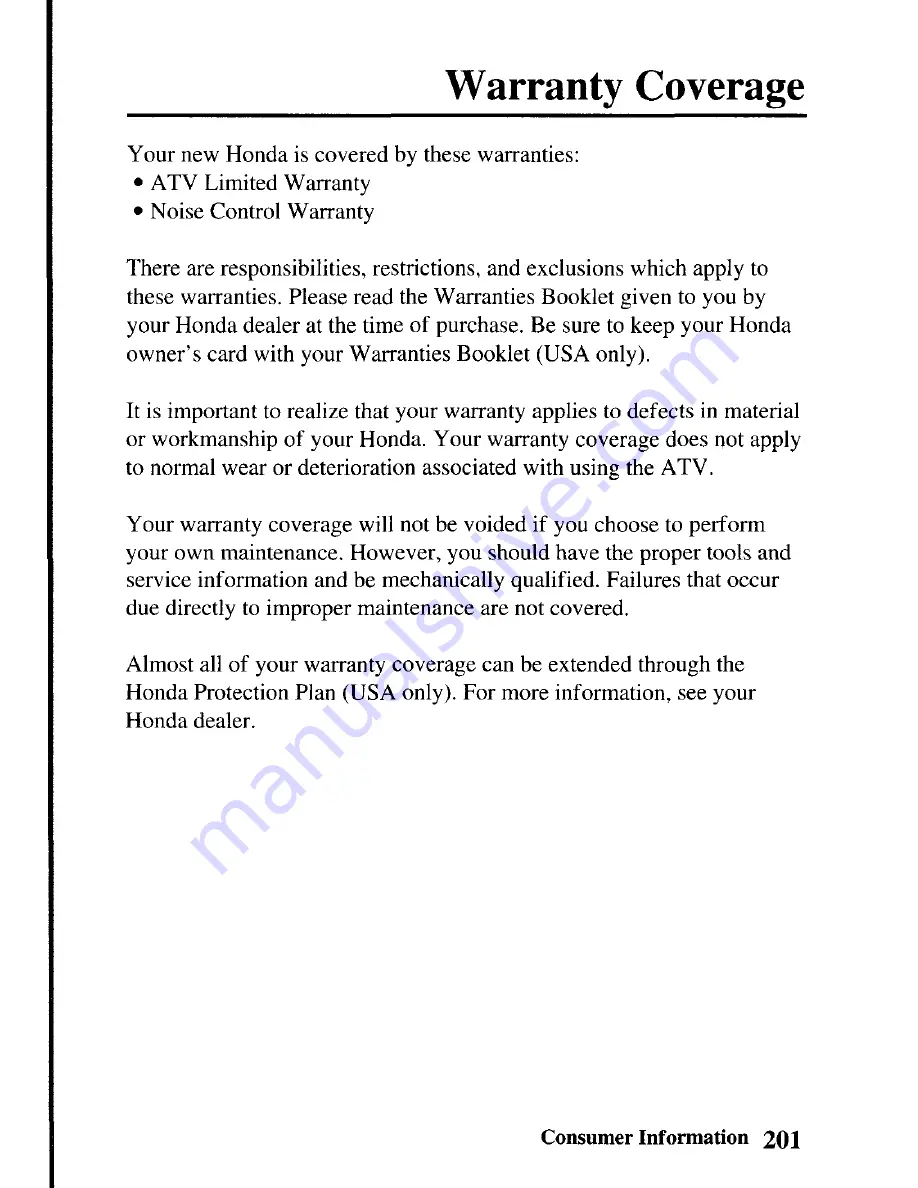 Honda TRX450R 2004 Owner'S Manual Download Page 209