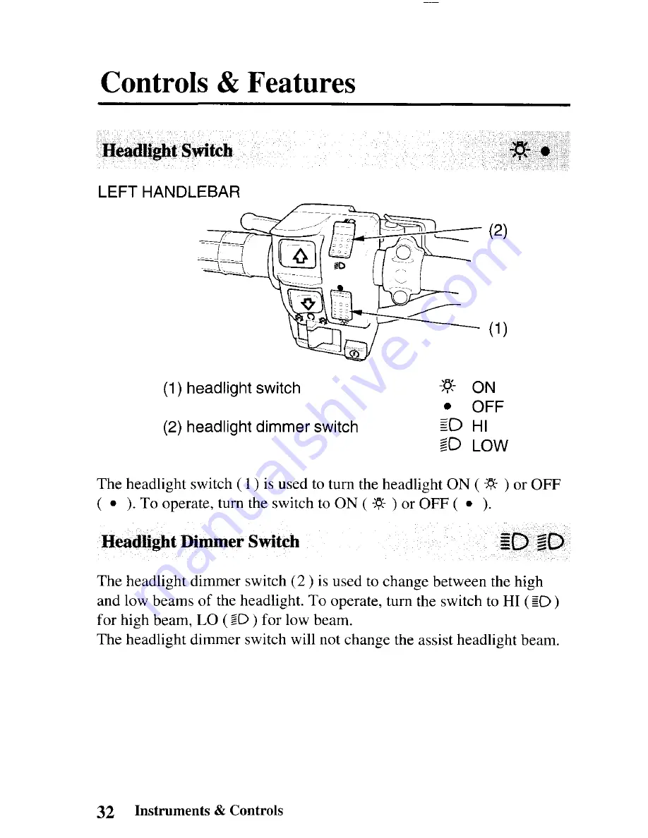 Honda TRX500FA FOURTRAX FOREMAN RUBICON 2003 Owner'S Manual Download Page 40