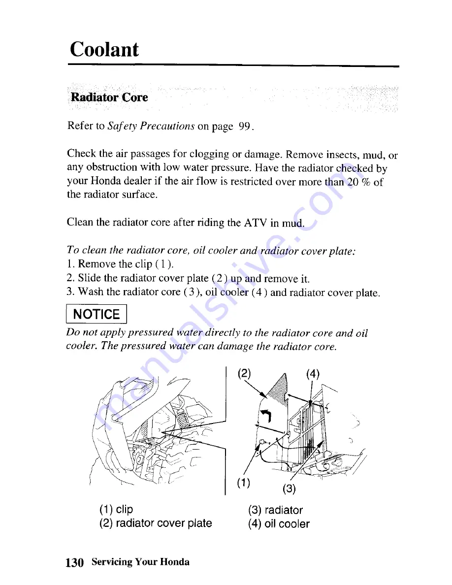 Honda TRX500FA FOURTRAX FOREMAN RUBICON 2003 Owner'S Manual Download Page 138