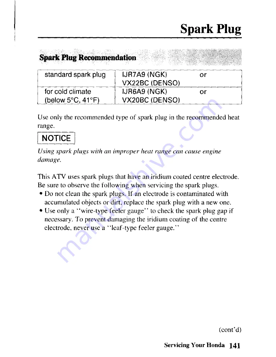 Honda TRX500FA Fourtrax Foreman Rubicon Owner'S Manual Download Page 148