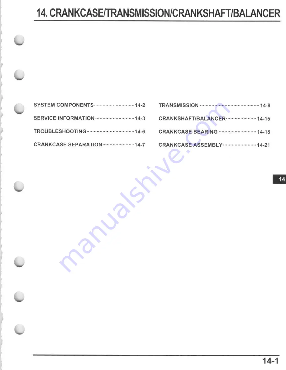 Honda TRX500FE FourTrax Foreman 4x4 ES Service Manual Download Page 279