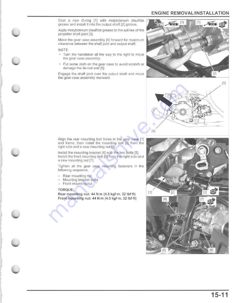 Honda TRX500FE FourTrax Foreman 4x4 ES Service Manual Download Page 311