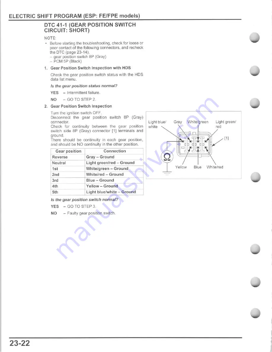 Honda TRX500FE FourTrax Foreman 4x4 ES Service Manual Download Page 508