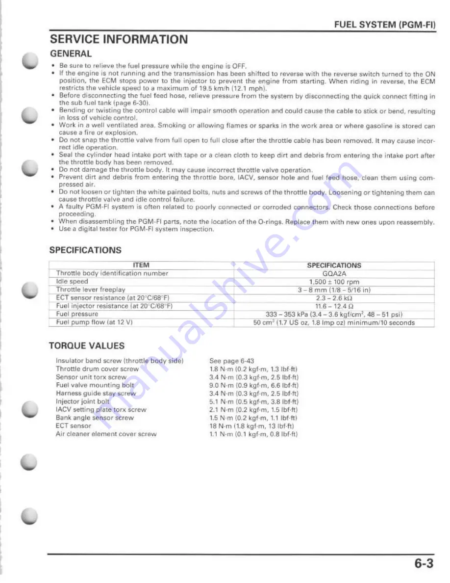 Honda TRX700XX SPORTRAX 700XX Service Manual Download Page 113