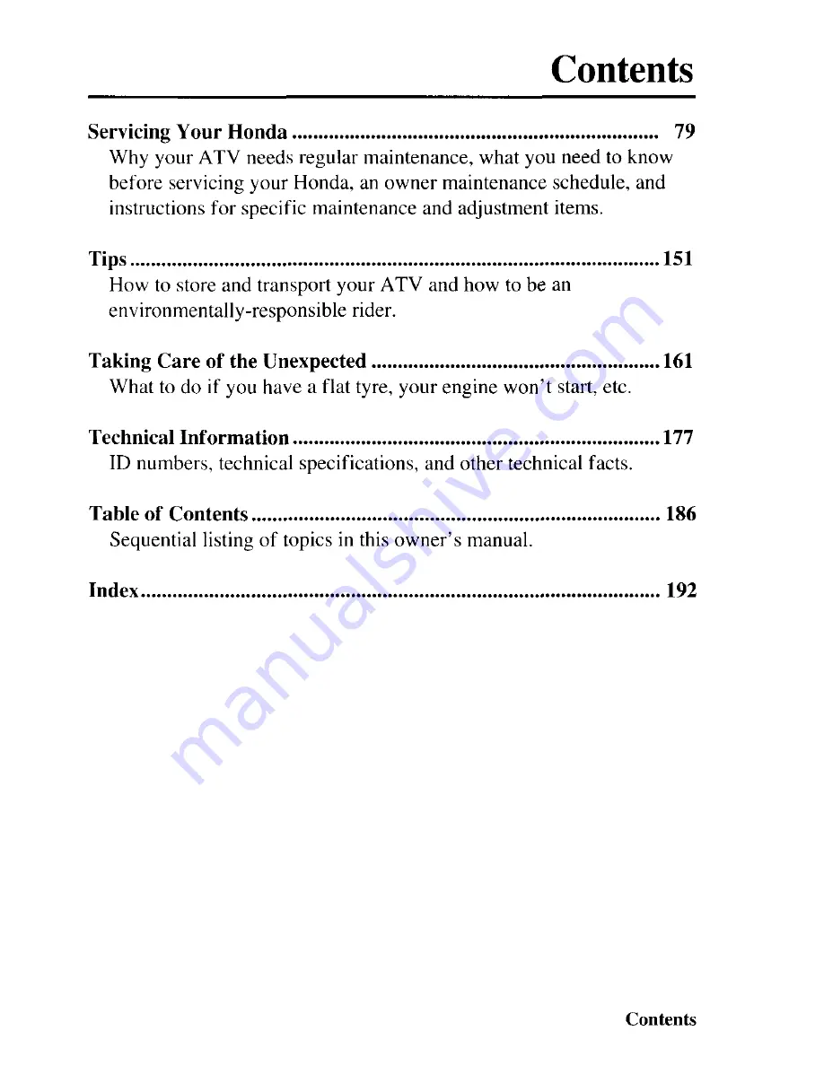 Honda TRX90 Sportrax 90 Owner'S Manual Download Page 9