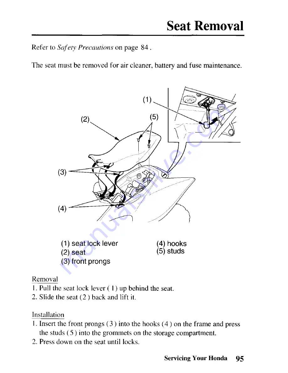 Honda TRX90 Sportrax 90 Owner'S Manual Download Page 101