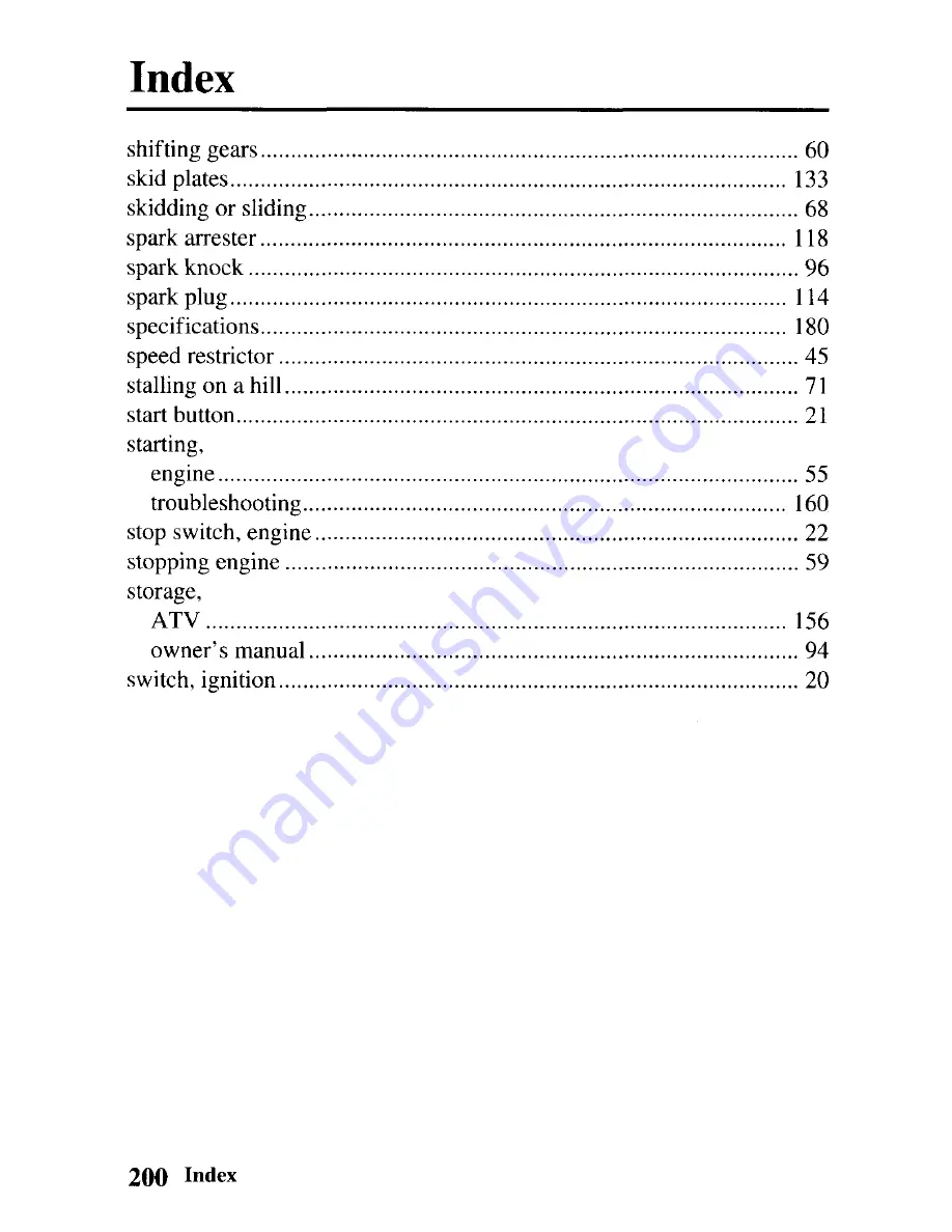 Honda TRX90 Sportrax 90 Owner'S Manual Download Page 205