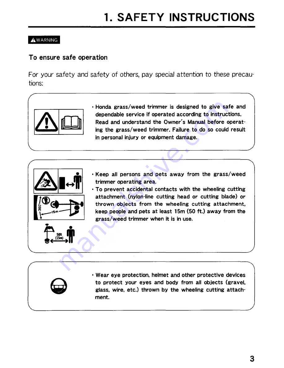 Honda UMK425 Owner'S Manual Download Page 4