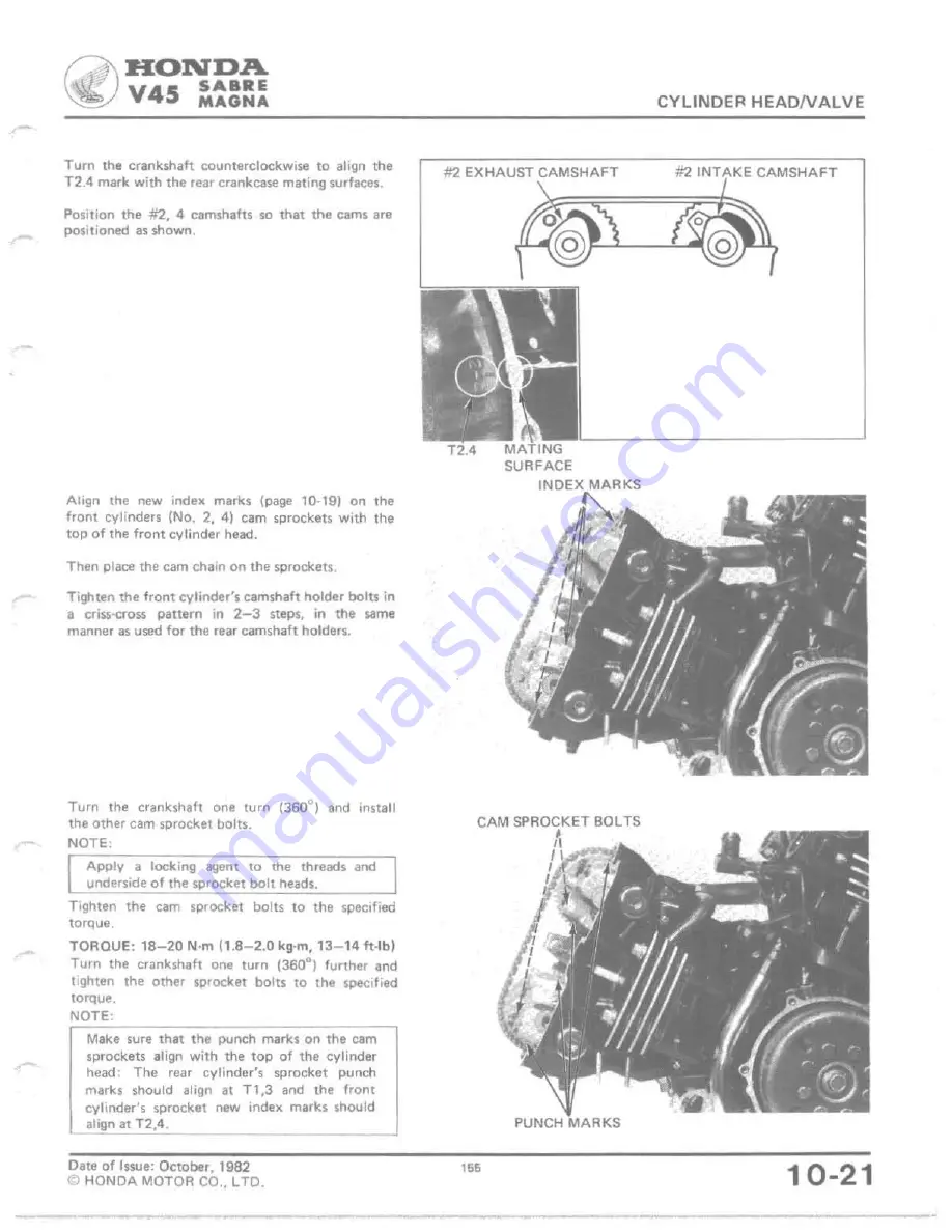 Honda V 45 SABRE-VF750S 1982 Скачать руководство пользователя страница 148