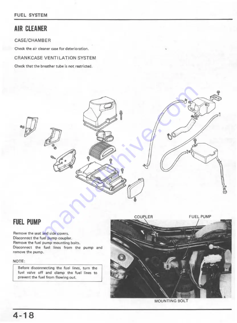 Honda V65 Magna-VF1100C 1983 Shop Manual Download Page 76