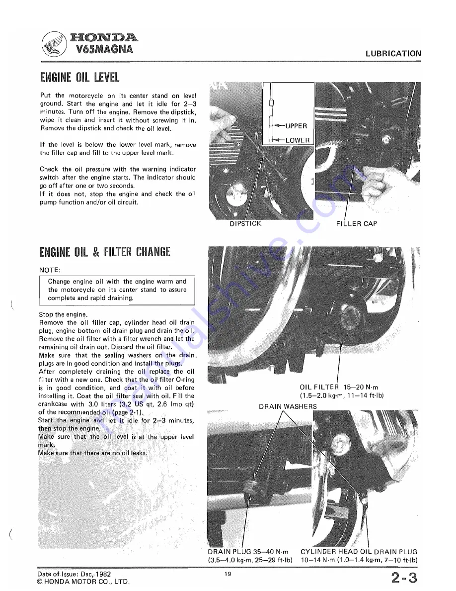 Honda V65 MAGNA Shop Manual Download Page 20