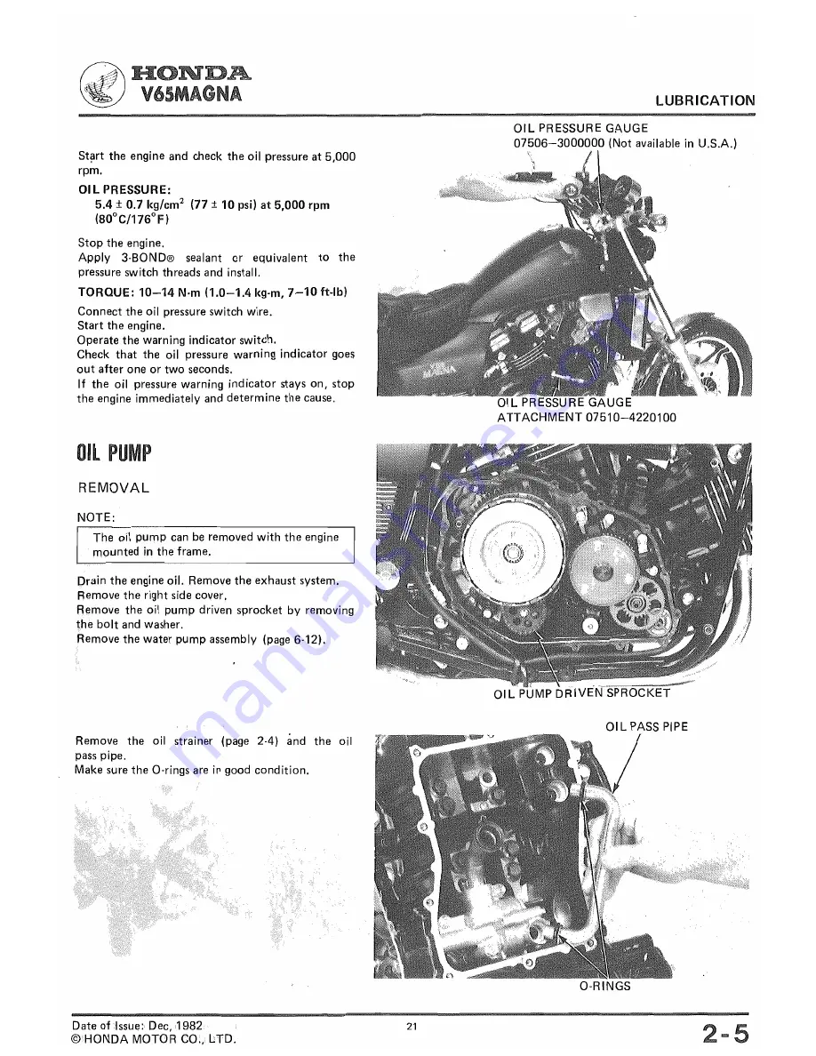 Honda V65 MAGNA Shop Manual Download Page 22