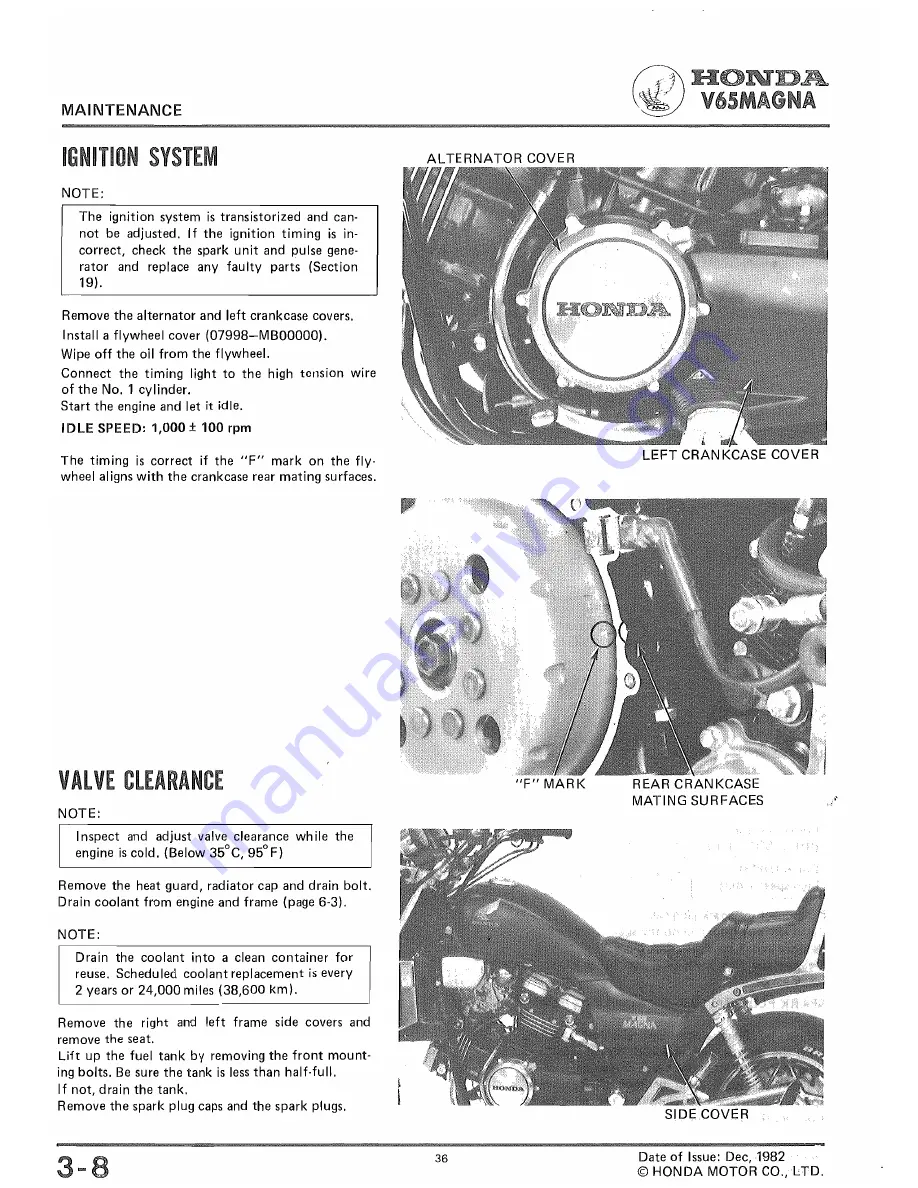 Honda V65 MAGNA Shop Manual Download Page 37