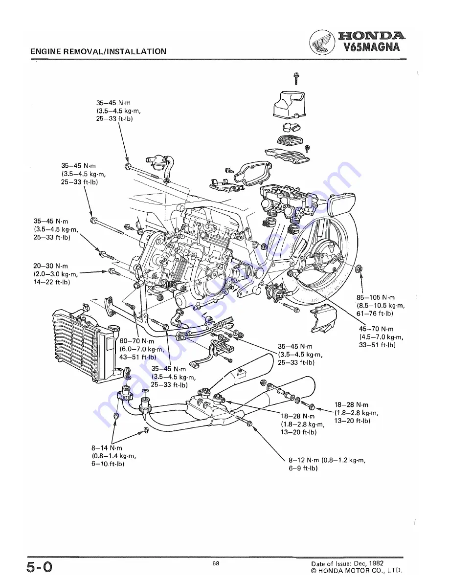 Honda V65 MAGNA Shop Manual Download Page 69