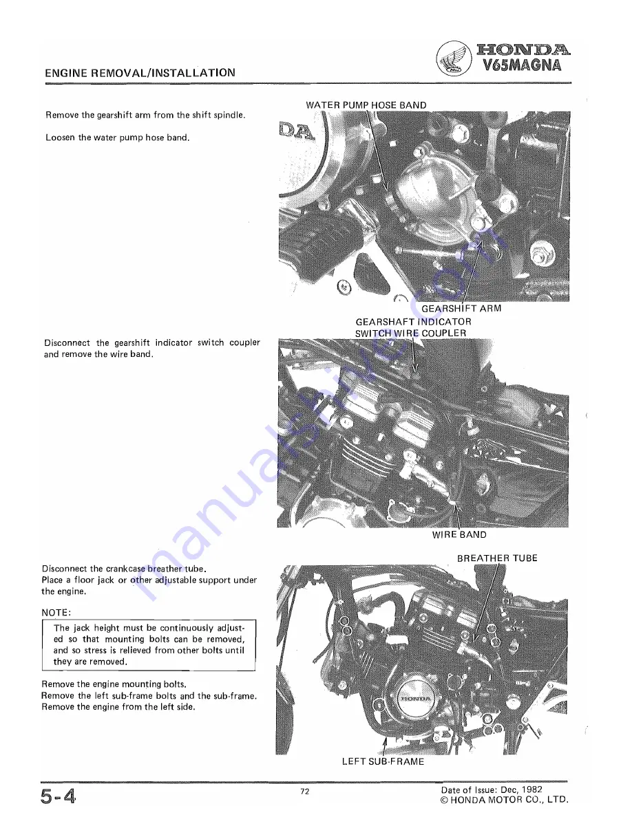 Honda V65 MAGNA Shop Manual Download Page 73