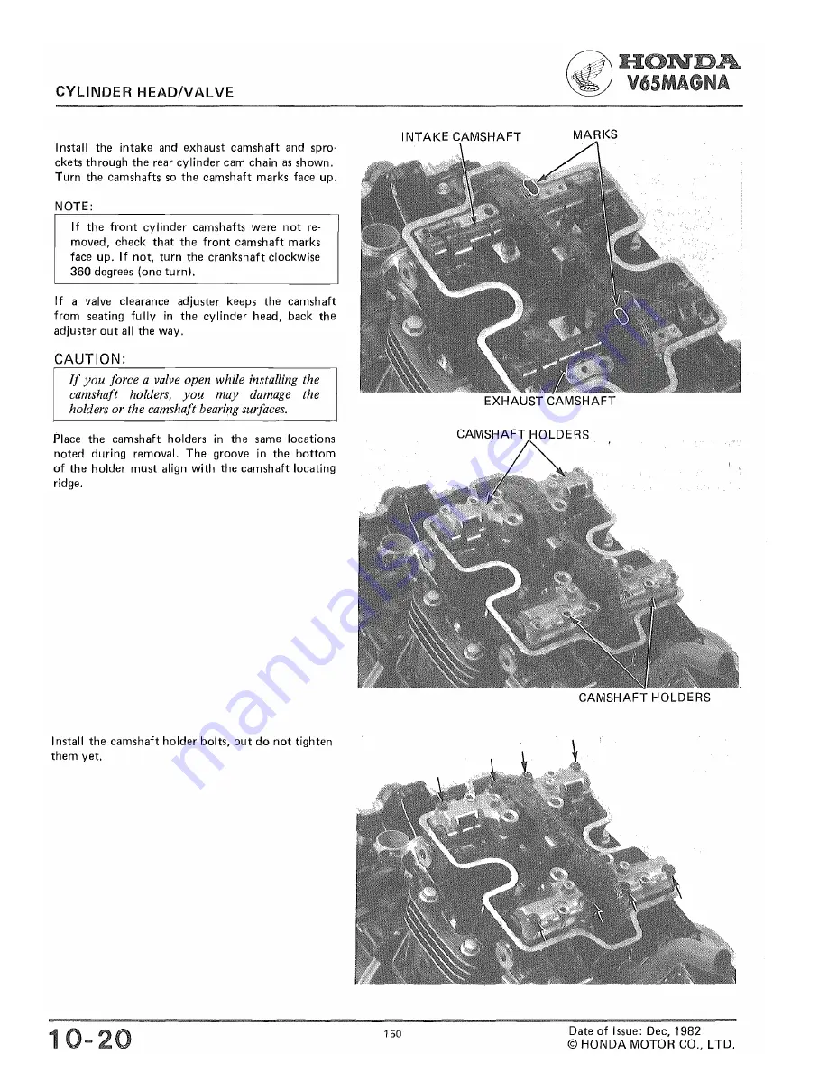 Honda V65 MAGNA Shop Manual Download Page 151