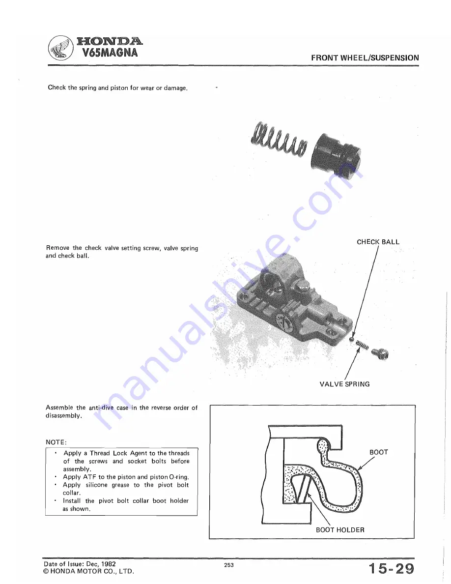 Honda V65 MAGNA Shop Manual Download Page 254