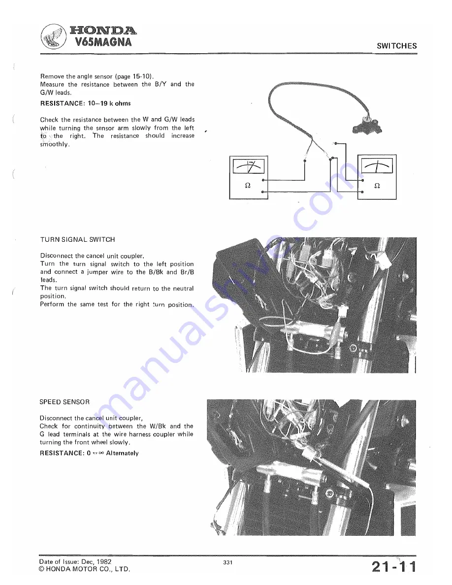 Honda V65 MAGNA Shop Manual Download Page 340