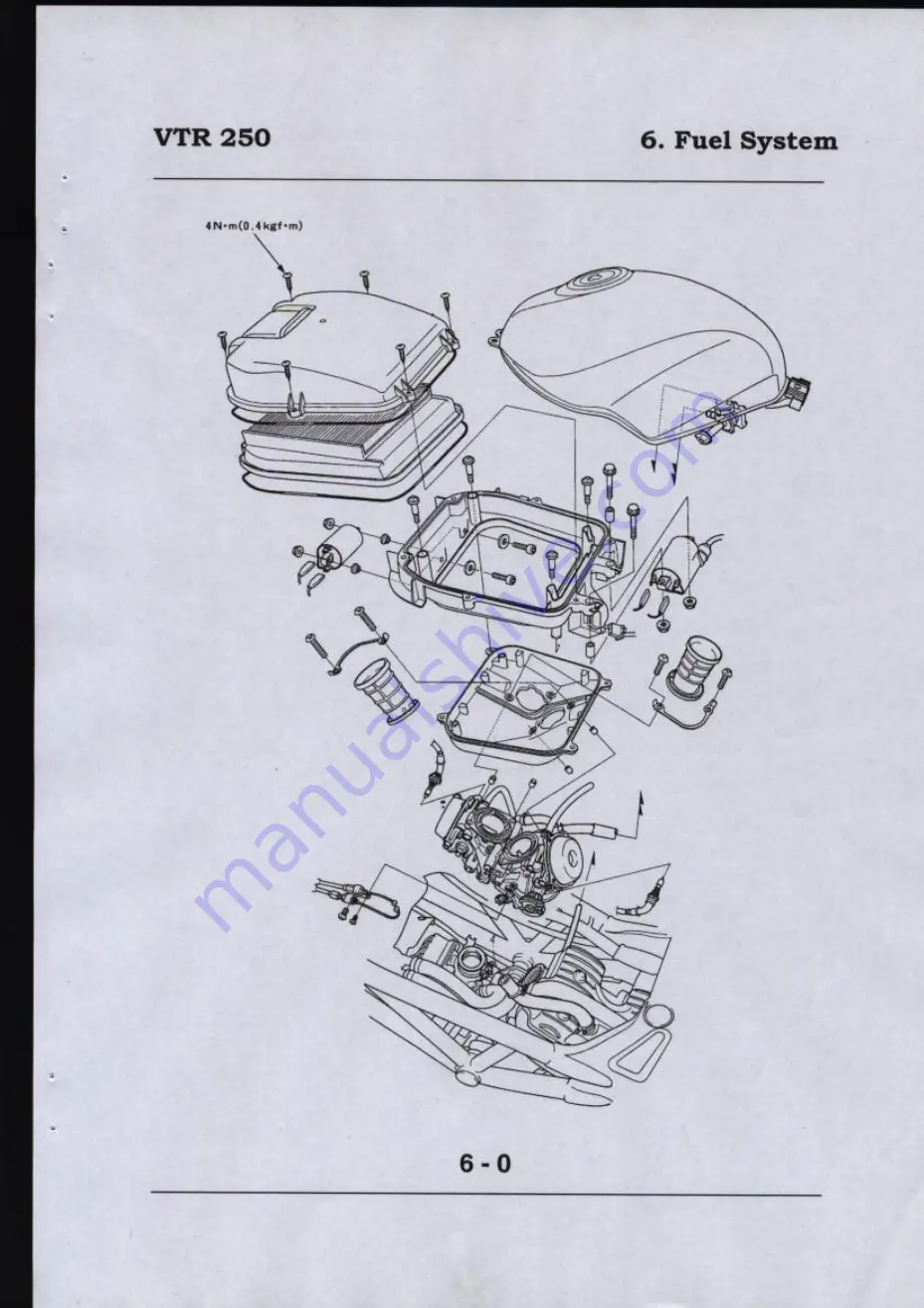 Honda VTR250 Workshop Manual Download Page 86