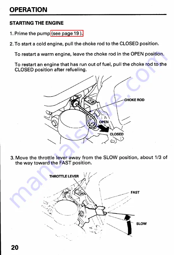 Honda WN20 Owner'S Manual Download Page 22