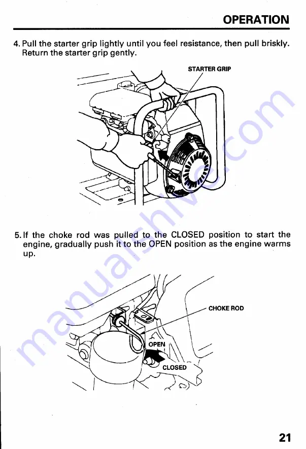 Honda WN20 Owner'S Manual Download Page 23