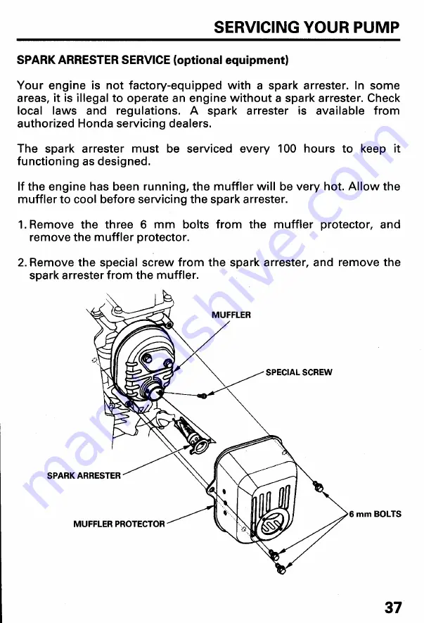 Honda WN20 Owner'S Manual Download Page 39