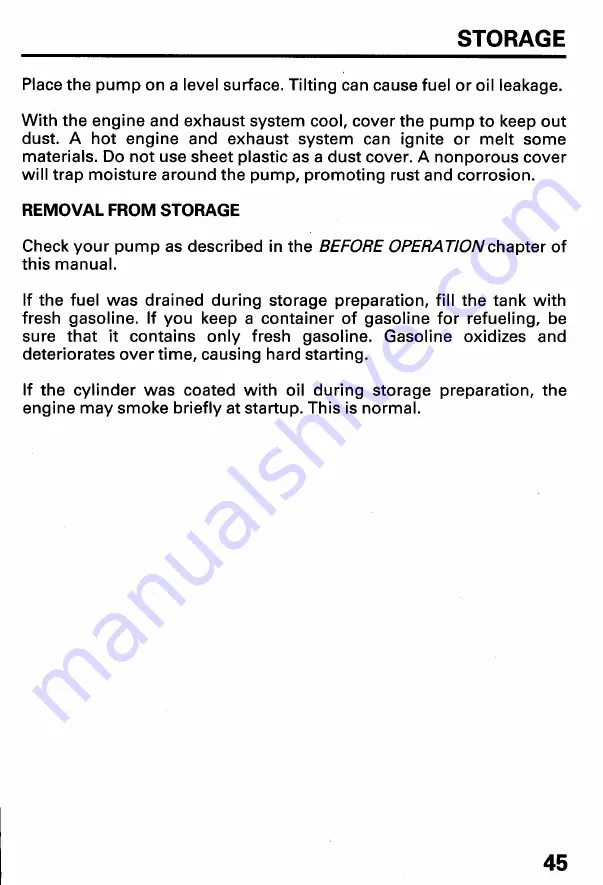 Honda WN20 Owner'S Manual Download Page 47