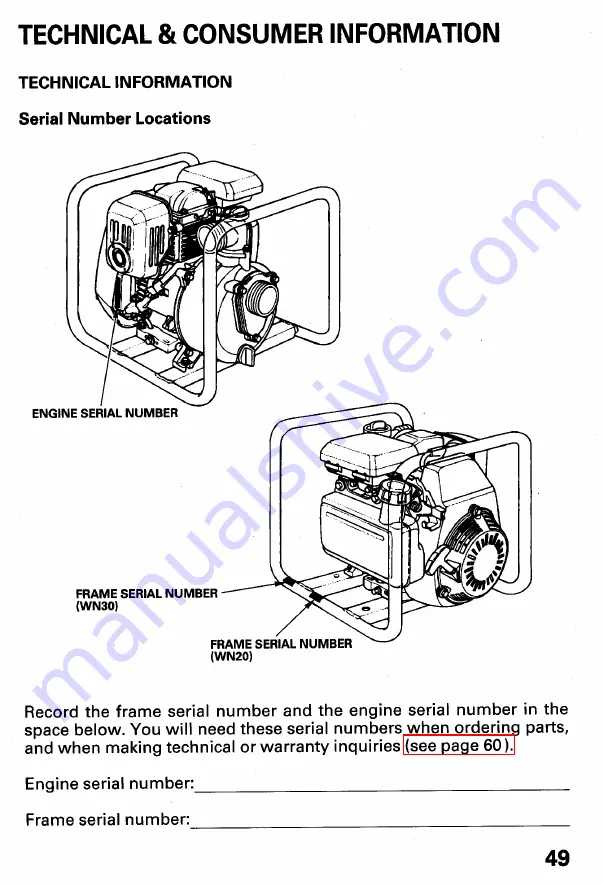 Honda WN20 Owner'S Manual Download Page 51