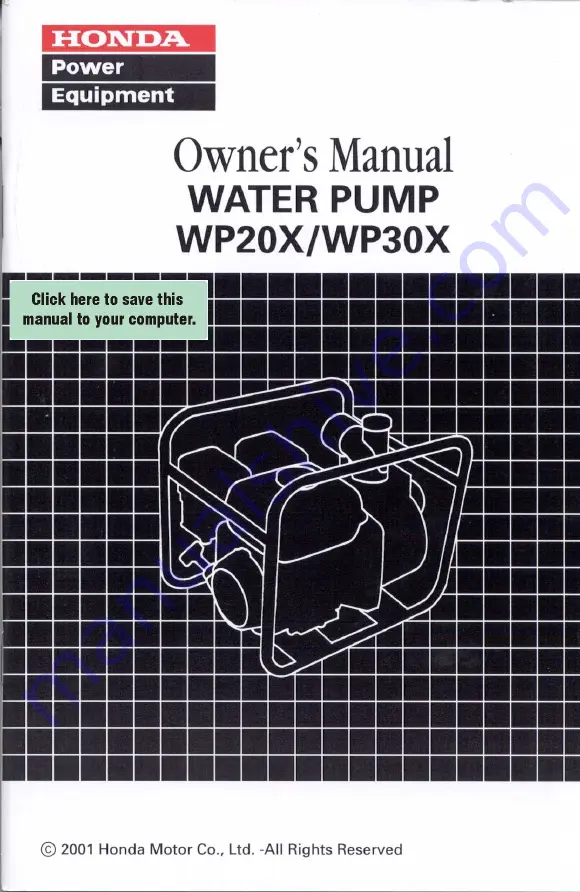 Honda WP20X, WP30X Скачать руководство пользователя страница 1